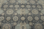 10x14 Navy and Ivory Anatolian Tribal Rug