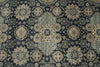 10x14 Navy and Ivory Anatolian Tribal Rug
