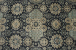 10x14 Navy and Ivory Anatolian Tribal Rug