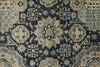 10x14 Navy and Ivory Anatolian Tribal Rug