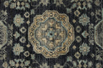 10x14 Navy and Ivory Anatolian Tribal Rug
