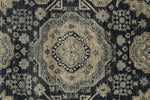 10x14 Navy and Ivory Anatolian Tribal Rug