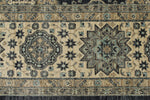 10x14 Navy and Ivory Anatolian Tribal Rug