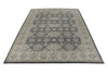 10x14 Navy and Ivory Anatolian Tribal Rug