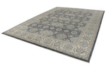 10x14 Navy and Ivory Anatolian Tribal Rug