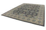 10x14 Navy and Ivory Anatolian Tribal Rug