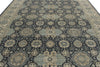 10x14 Navy and Ivory Anatolian Tribal Rug