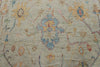 10x14 Light Gray and Blue Turkish Oushak Rug