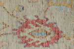 10x14 Light Gray and Blue Turkish Oushak Rug