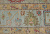 10x14 Light Gray and Blue Turkish Oushak Rug