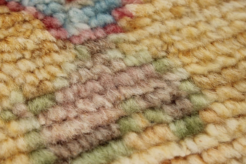 10x14 Light Gray and Blue Turkish Oushak Rug
