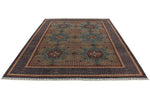 10x14 Navy and Blue Turkish Tribal Rug