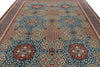 10x14 Navy and Blue Turkish Tribal Rug