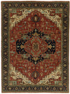 9x12 Rust and Black Persian Rug