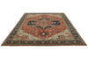 9x12 Rust and Black Persian Rug