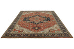 9x12 Rust and Black Persian Rug