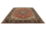 9x12 Rust and Black Persian Rug