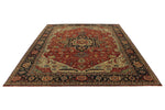 9x12 Rust and Black Persian Rug