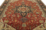9x12 Rust and Black Persian Rug