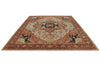 9x12 Beige and Rust Persian Rug