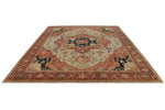 9x12 Beige and Rust Persian Rug