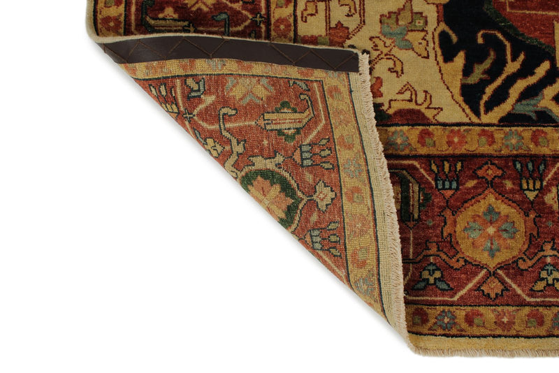 9x12 Beige and Rust Persian Rug