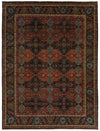 9x12 Black and Multicolor Persian Rug