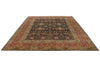 9x12 Black and Burgundy Persian Rug