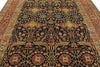 9x12 Black and Burgundy Persian Rug