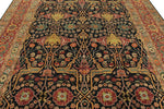 9x12 Black and Burgundy Persian Rug
