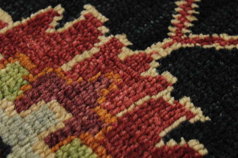 9x12 Black and Burgundy Persian Rug