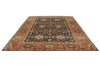 9x12 Black and Rust Turkish Oushak Rug