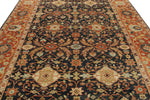 9x12 Black and Rust Turkish Oushak Rug