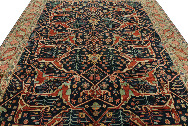 9x12 Beige and Light Green Persian Rug