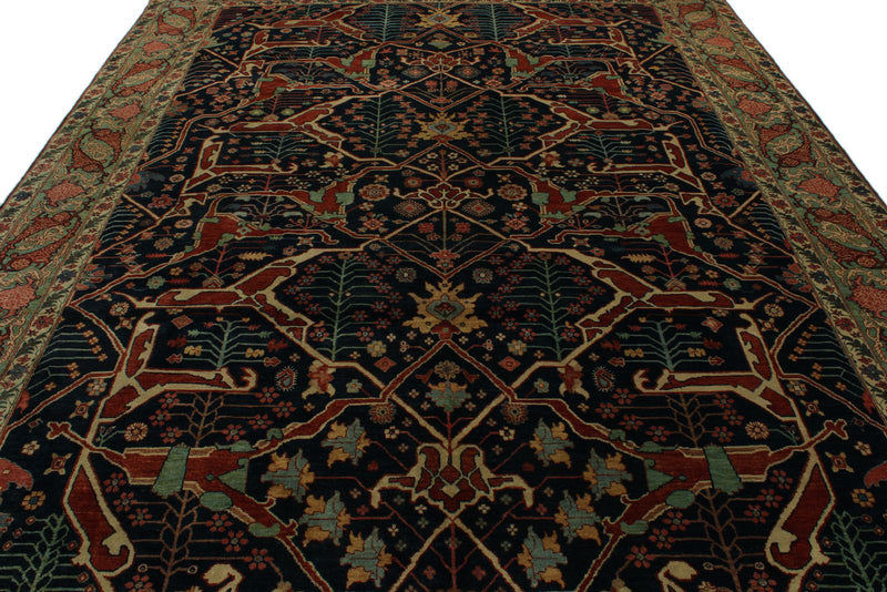 9x12 Beige and Light Green Persian Rug