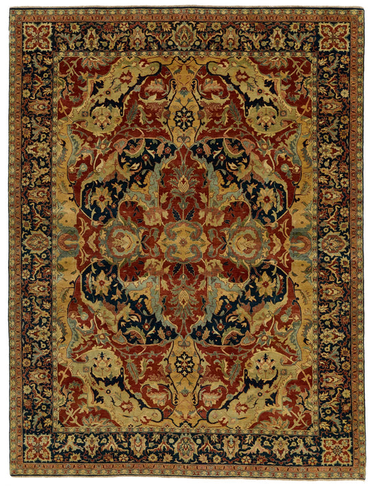 9x12 Red and Black Persian Rug