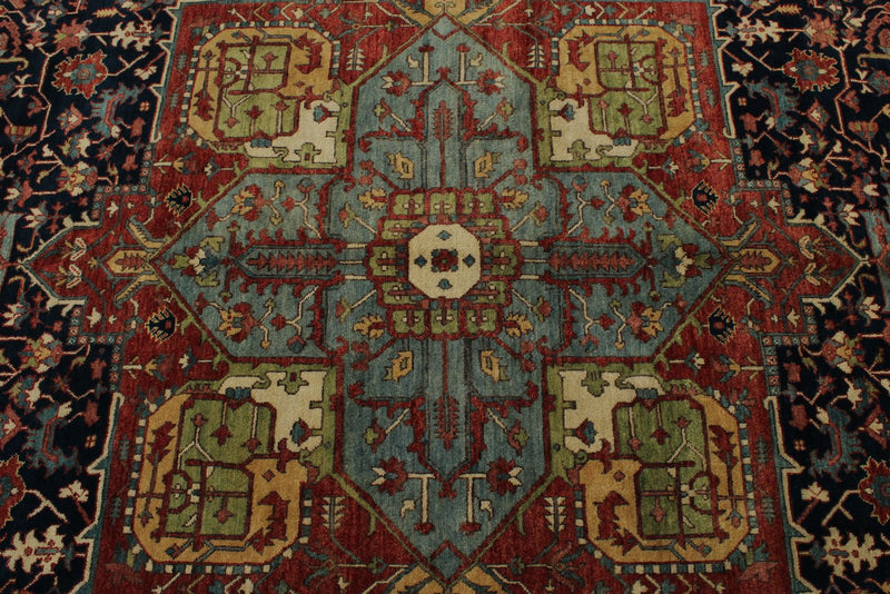 9x12 Black and Burgundy Persian Rug