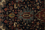 9x12 Black and Burgundy Persian Rug