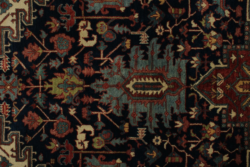 9x12 Black and Burgundy Persian Rug