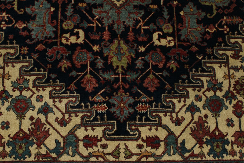 9x12 Black and Burgundy Persian Rug