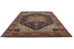 9x12 Black and Burgundy Persian Rug