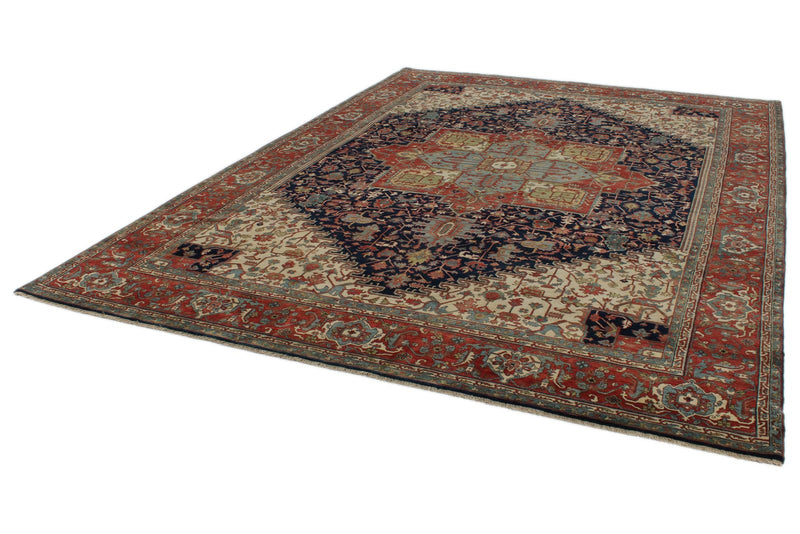 9x12 Black and Burgundy Persian Rug