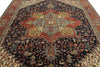 9x12 Black and Burgundy Persian Rug
