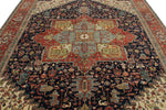 9x12 Black and Burgundy Persian Rug