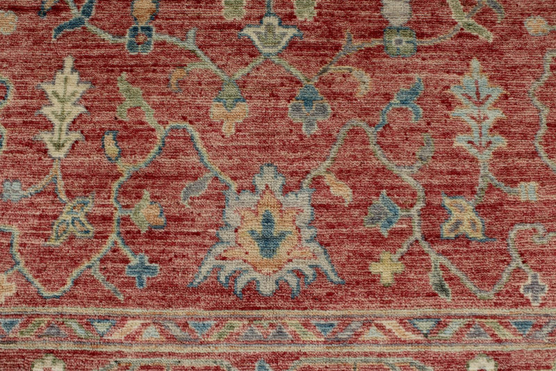 9x12 Pınk and Multicolor Turkish Oushak Rug