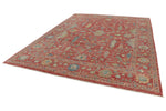 9x12 Pınk and Multicolor Turkish Oushak Rug