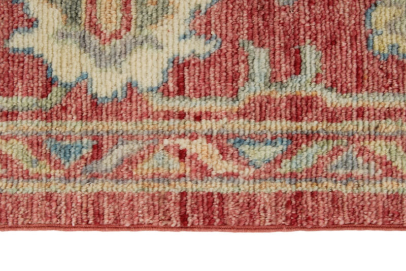 9x12 Pınk and Multicolor Turkish Oushak Rug