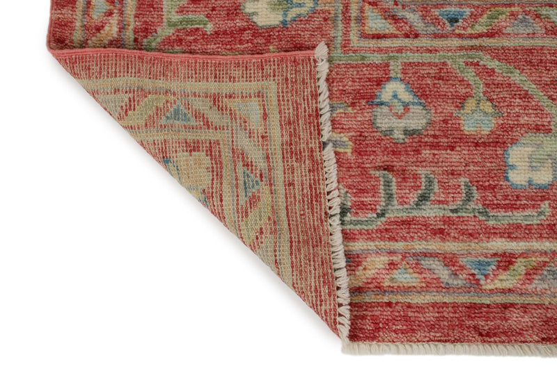 9x12 Pınk and Multicolor Turkish Oushak Rug