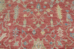 9x12 Pınk and Multicolor Turkish Oushak Rug