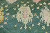 9x12 Green and Green Turkish Oushak Rug